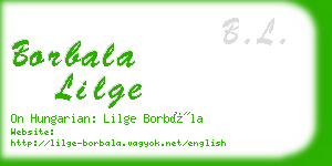 borbala lilge business card